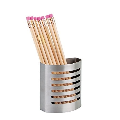 InterDesign Forma manyetik kalem tutucu ve kalem tutucu, paslanmaz çelik, Mattsilberfarben, Set of 1