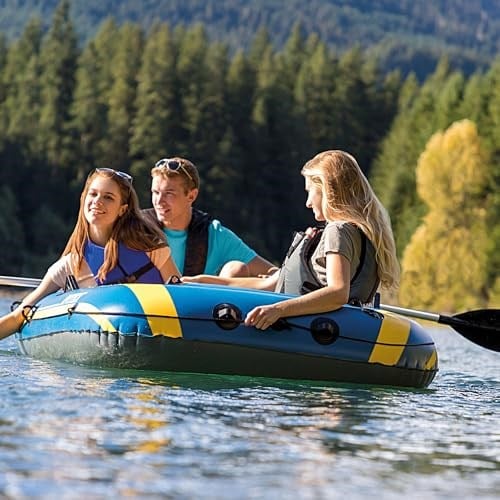 Intex Challenger 3 Set Schlauchboot - 295 x 137 x 43 cm - 3-teilig - Blau/Gelb