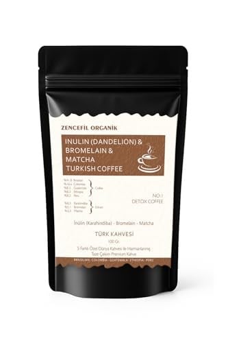 İnülin Ve Bromelain Coffee Türk Kahvesi 100 Gr. Karahindiba & Bromelain & Matcha Kahvesi