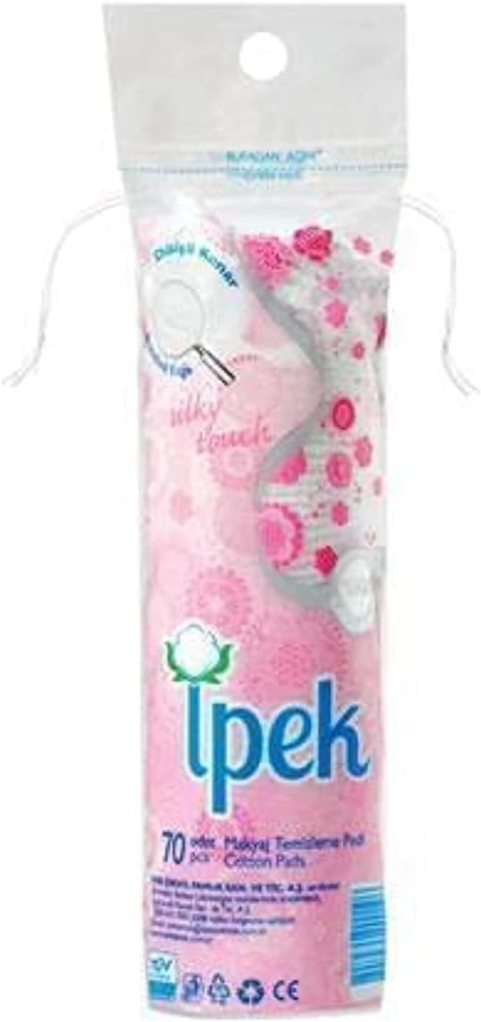 İpek 70Li Makyaj Temizleme Pedi - Seçenekler: Pack of 3, 70 Adet