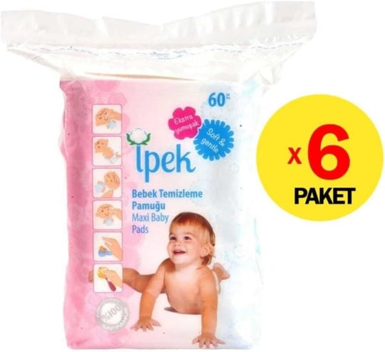 İpek-Bebek Temizleme Pamuğu 6lı