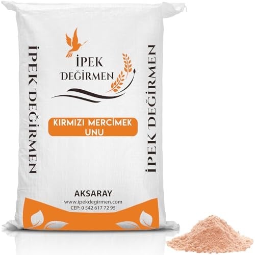İpek Değirmen Glutensiz Kırmızı Mercimek Unu, 2 Kg, Aile Boyu, Saf