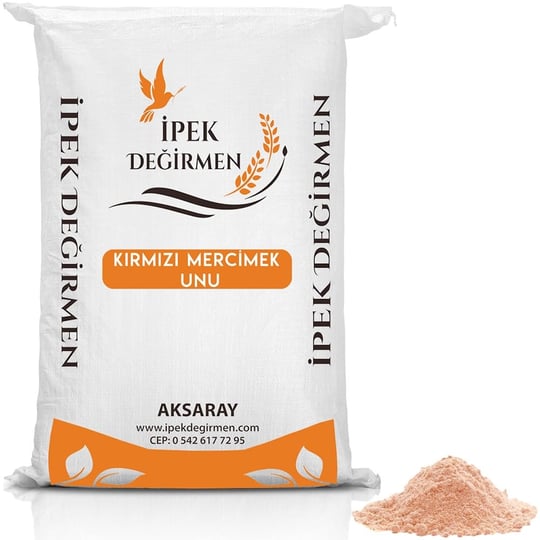 İpek Değirmen Glutensiz Kırmızı Mercimek Unu, 2 Kg, Aile Boyu, Saf