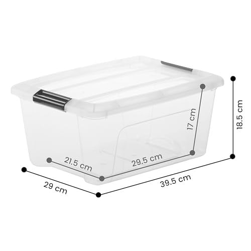 Iris Ohyama, 3lü set istiflenebilir saklama kutusu, klik kilitli – New Top Box NTB-15 – plastik, şeffaf, 3 x 15 l, U 39,5 x - Seçenekler: 3lü set, 4lü set, 6lı set, 6lı set., 5 litre, 15 Liter...
