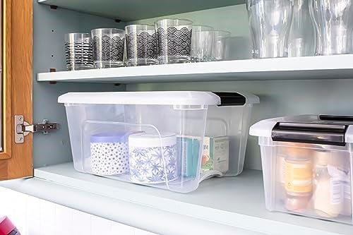 Iris Ohyama, 3lü set istiflenebilir saklama kutusu, klik kilitli – New Top Box NTB-15 – plastik, şeffaf, 3 x 15 l, U 39,5 x - Seçenekler: 3lü set, 4lü set, 6lı set, 6lı set., 5 litre, 15 Liter...