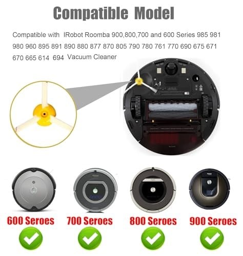 IRobot Roomba 900,800,700 ve 600 Serisi 960 980 985 860 870 877 880 890 891 895 805 761 770 780 790 614 650 6için Yan Fırça Değiştirme 65 67 1 675 690 Modeller, 6lı Paket VVSUNdan