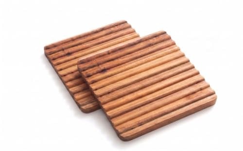 Ironwood Gourmet Sedona Trivet, 2li Set Akasya Ahşap Sıcak Bulaşıklık