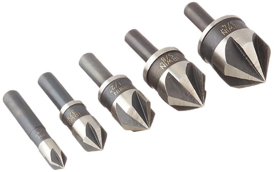 IRWIN Tools 1877791 konik havşa matkap ucu, siyah oksit, 5 parçalı