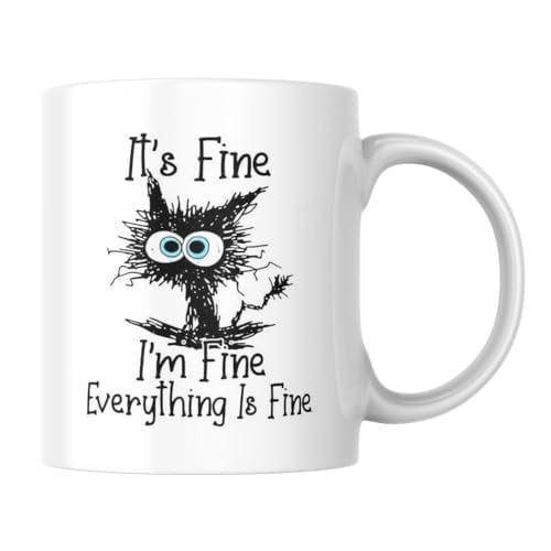 Its Fine Im Fine Komik Baskılı Kupa Bardak Hediyelik Çay Kahve Kupası Coffee Mug