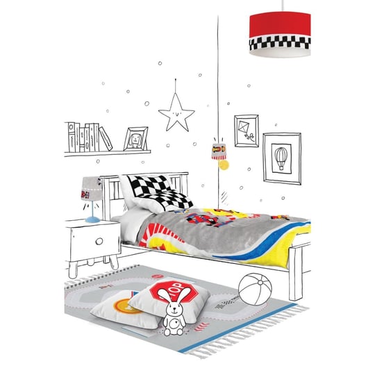 Itsy Bitsy Kids Ready Steady Go Çift Taraflı Pamuk Saten Çok Renkli Çocuk Nevresim Seti 140x200cm