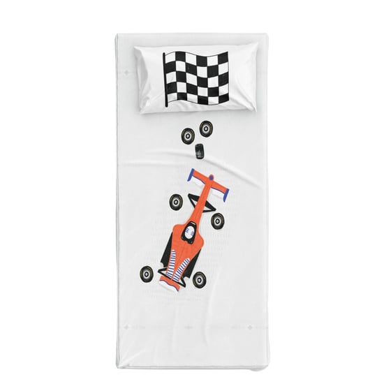 Itsy Bitsy Kids Ready Steady Go Pamuk Saten Çok Renkli Çocuk Çarşaf Seti 90x190cm