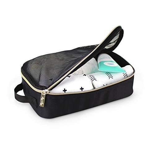 Itzy Ritzy Paketleme Küpleri - 3lü Paket Küpü veya Seyahat Organizatörü Seti; Her Küp Bir Ağ Üst, Çift Fermuar ve Kumaş Sapı Bulunur; Altın Donanımlı Siyah