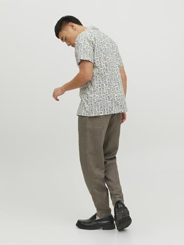 JACK & JONES Desenli Polo Yaka Kısa Kol Gömlek, 12234367
