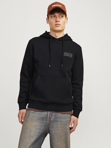JACK & JONES Erkek Jjecorp Logo Sweat Hood Noos Kapüşonlu Sweatshirt
