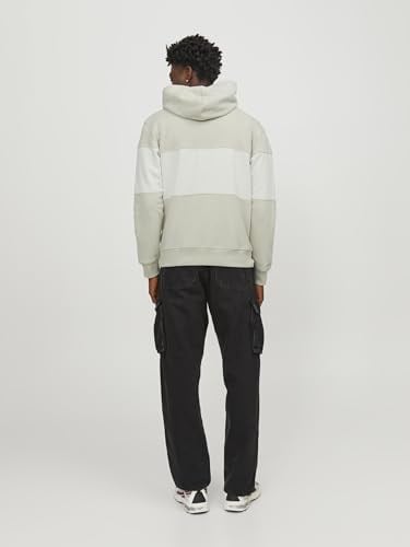 Jack & Jones Erkek JORLAKEWOOD SWEAT HOOD BF LN Sweatshirt, Kırık Beyaz, XXL