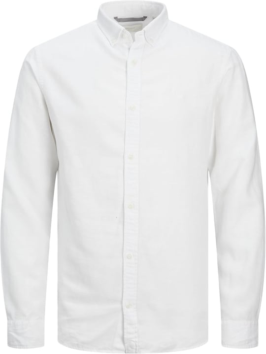 JACK & JONES Erkek Jprccmaze LINEN SHIRT L/s Button DOWN LN Gömlek