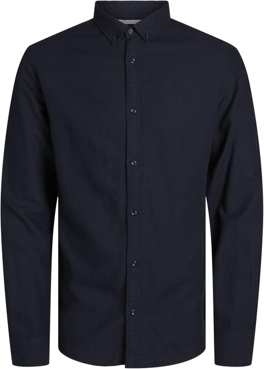 JACK & JONES Erkek Jprccmaze LINEN SHIRT L/s Button DOWN LN Gömlek