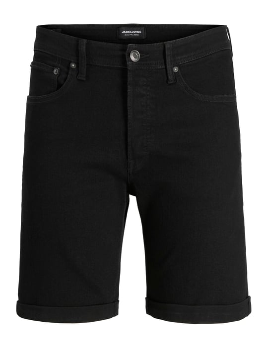 Jack & Jones Erkek Regular Fit Kot Şort - JJORiginal Rick Model Siyah XXL