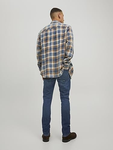 JACK & JONES Erkek Slim Fit Jeans JJIGLENN JJORİJİNAL AM 819 NOOS PIW Slim Fit Jeans