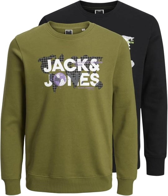 Jack & Jones Erkek Sweatshirt Jcodust Sweat Hood Sn 2pk Mp