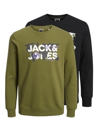 Jack & Jones Erkek Sweatshirt Jcodust Sweat Hood Sn 2pk Mp