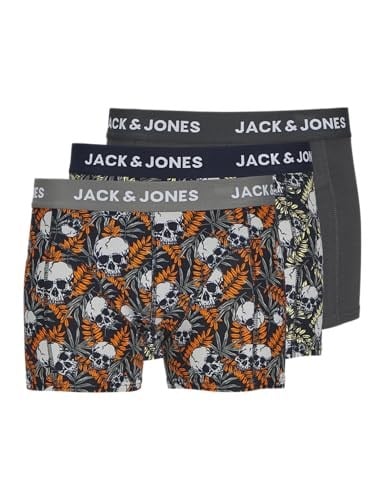 JACK & JONES Jachugo Skulls Trunks 3 Pack Sn Boxer Şort Erkekler