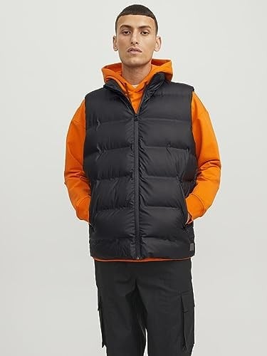 JACK & JONES JCOELEMENTS PU BODYWARMER Outerwear Erkek