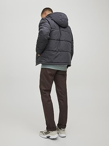 Jack Jones Jjbrady Puffer Sn Erkek Günlük Mont 12212233-DARK-GREY-MELANGE Gri