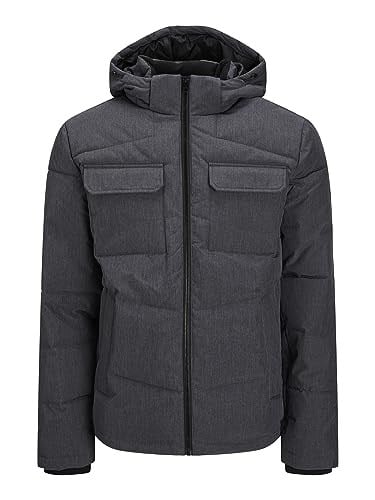 Jack Jones Jjbrady Puffer Sn Erkek Günlük Mont 12212233-DARK-GREY-MELANGE Gri