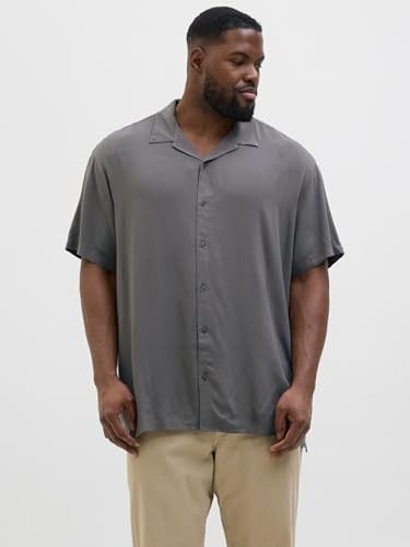JACK & JONES Jjejeff Solid Resort Shirt S/S Sn Pls Kısa kollu gömlek Erkekler