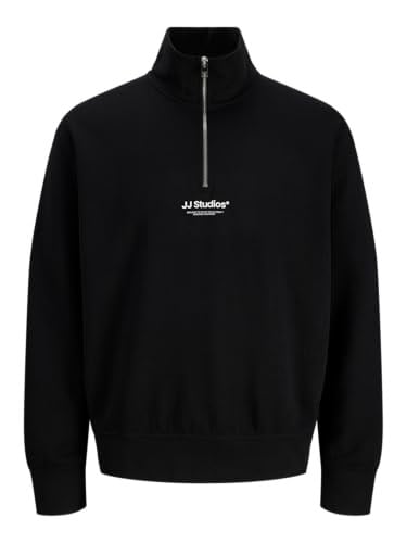 JACK & JONES Jjesoho Sweatshirt Quarter Zip Sweatshirt, 12278793