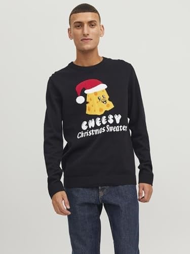 JACK & JONES JORFESTIVE XMAS KNIT CREW NECK Triko Erkek