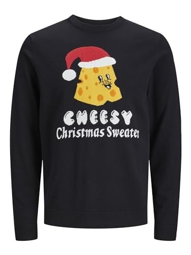 JACK & JONES JORFESTIVE XMAS KNIT CREW NECK Triko Erkek