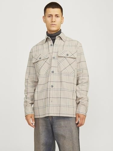 JACK & JONES JPRRAYMOND MELANGE CHECK LS OVERSHIRT SN Gömlek Erkek