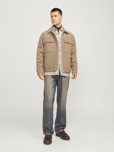 JACK & JONES JPRRAYMOND MELANGE CHECK LS OVERSHIRT SN Gömlek Erkek