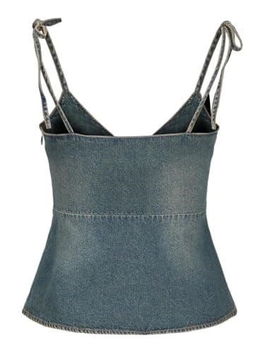 JACK & JONES Kadın Tişört JXTUVA DENIM TOP DNM