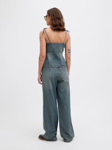 JACK & JONES Kadın Tişört JXTUVA DENIM TOP DNM