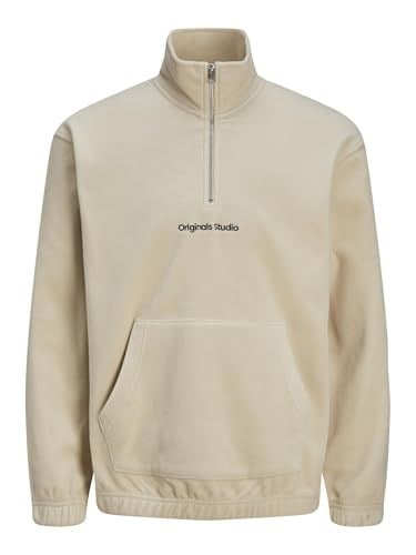 JACK & JONES Vesterbro Fermuarlı Yaka Erkek Polar 12262981 Bej XL XL