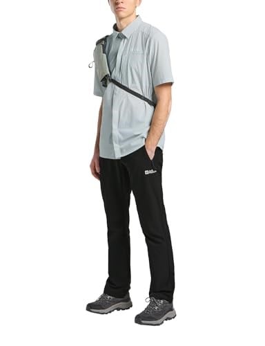 Jack Wolfskin 1404071 Vandra S/S M Gömlek Gri Erkek Gömlek