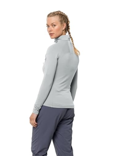 Jack Wolfskin 1710981_6709 Prelight FZ W Cool Grey Kadın Outdoor Polar Gri XS