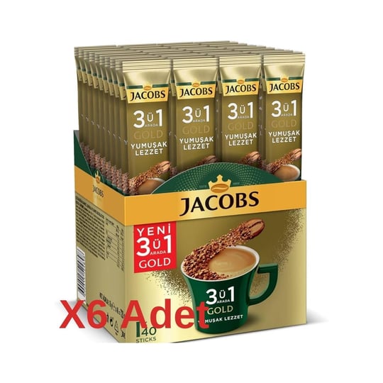 Jacobs 3in1 Yumuşak 40 Adet 18 g x 6 Paket