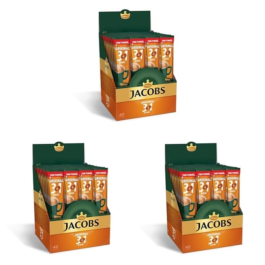 Jacobs 3ü 1 Arada 16 Gram x 40, Kahve (3 paketi)