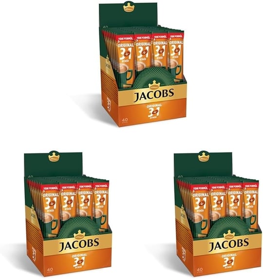 Jacobs 3ü 1 Arada 16 Gram x 40, Kahve (3 paketi)
