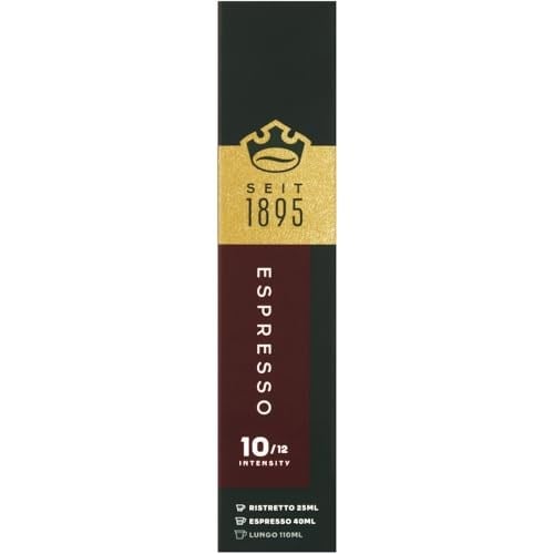 JACOBS - Espresso 10 Intenso - Yüksek Yoğunluk - Güçlü ve Yoğun - Espresso Kapsülleri - 10 alüminyum kapsül