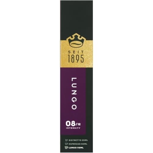 JACOBS - Lungo 8 Intenso - Yüksek Yoğunluk - Keskin ve Yoğun - Espresso Kapsülleri - 10 alüminyum kapsül