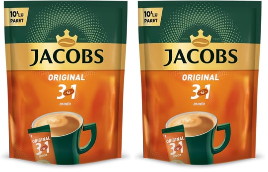 Jacobs Original 3 ü 1 arada Stick Karışım Kahve (2 paketi)