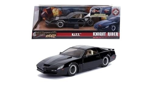 Jada 1: Hafif Pontiac Firebird ile 24 Hollywoodun Rides Knight Rider KITT 30086, Siyah