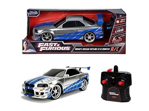 Jada Hızlı ve Öfkeli Uzaktan Kumandalı Araba - Nissan Skyline GTR, 1:16 Ölçek, Yüksek Hız ve Performans, Fast & Furious RC Araba - Seçenekler: Nissan Skyline GTR, 1995 Toyota Supra, 1970 Dodge Charger