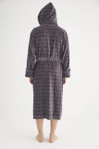 Jakarlı%100 Cotton Erkek Bornozu