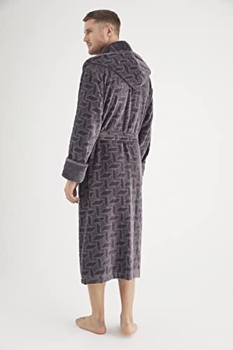 Jakarlı%100 Cotton Erkek Bornozu